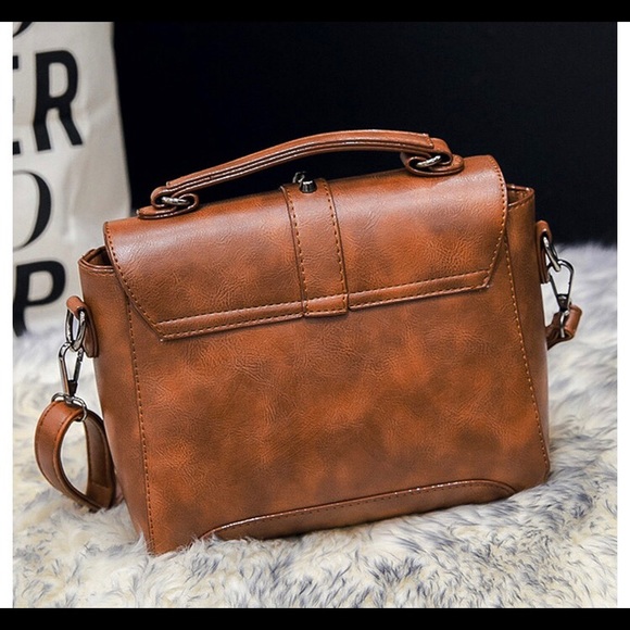 Brown studded shoulder bag,cross body,Steampunk - Picture 2 of 8